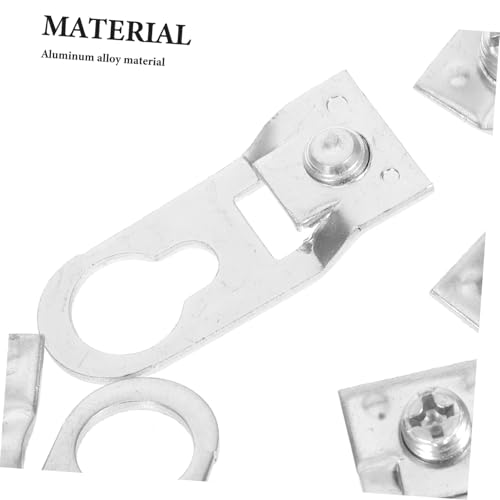 Image of POPETPOP 50pcs Picture Frame Hangers Durable Aluminum Alloy Hooks for Secure Wall Mounting Lightweight Picture Hanging Hardware for Frames Mirrors and Embroidery