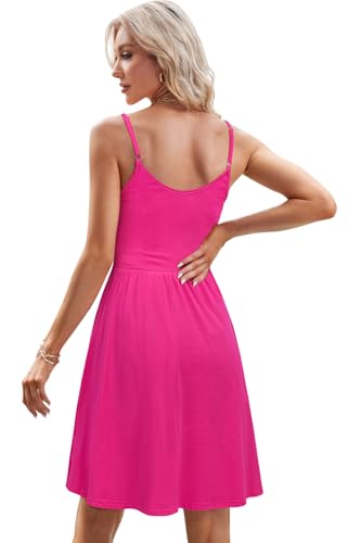 Image of STYLEWORD Womens Sundress Summer Floral Wrap V Neck Backless A-Line Casual Beach Midi Dress