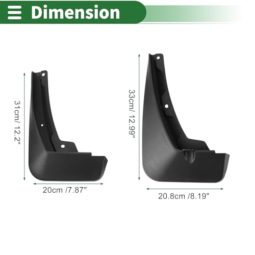 Image of Motoforti Mud Flaps Splash Guards Mud Guards for Chevrolet Trailblazer 2019-2021 W /Mount Accessories