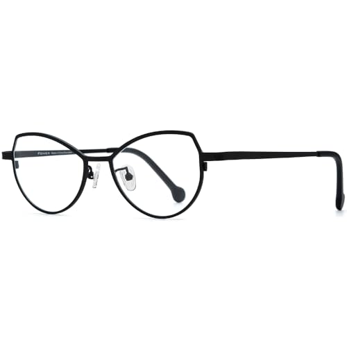 Image of FONEX Colorful Pure Titanium Glasses Frame Women Retro Round Eyeglasses
