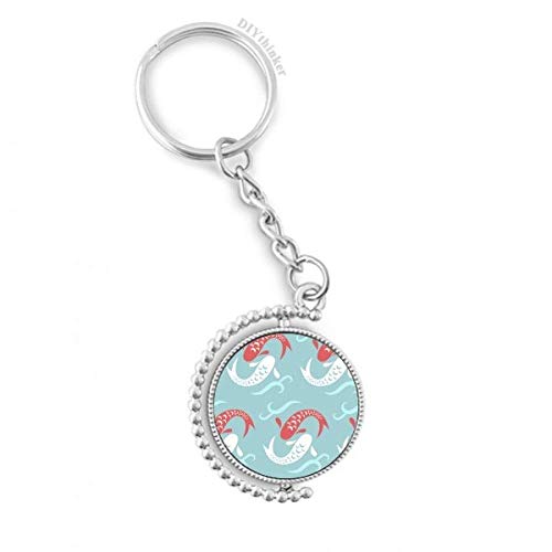 Porte-clés rotatif carpe japonaise DIYthinker multicolore 3 x 9 cm