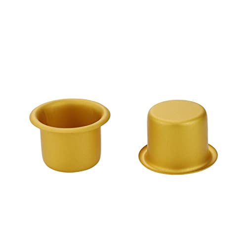Coshar 30Pcs Candle Holders 3/4" Candlestick Holder Cup Candle Drip Protectors Empty Case For Candle Making, 27X18Mm, (Gold) #TOP3