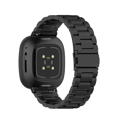 Image of YODI Watch Band Compatible with Fitbit Versa 4 / Fit bit Versa 3 / Fitbit Sense /Sense 2 Band, Soft Replacement Silicone Wristband for Women Flexible Waterproof Sport Watch Strap for Men Large