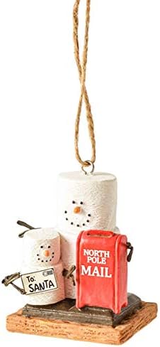 Ganz S'Mores Letters to Santa Christmas Tree Ornament 2.5 Inch Multicolor image 2