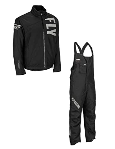 Fly Racing Aurora Snow Jacket/Bib Combo (Black, Men's Large Jacket/Men's Medium Bib) Fly Racing Aurora Snow Jacket/Bib Combo (Black, Men's Large Jacket/Men's Medium Bib)
