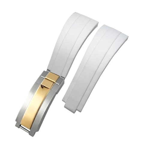 [-ł] 18mm 19mm 21mm _Xgo[EHb`oh 20mm bNX Tu}[i GMT fCgi _CrOVREHb`Xgbv ^obNΉ(White-Steel Gold,20mm)