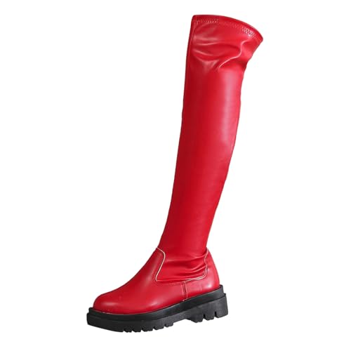 Bottes d'hiver rétro anti-fatigue à talon épais et manches longues