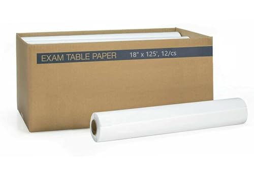 AmeriCan Goods Exam Table Paper, White, Crepe, 18