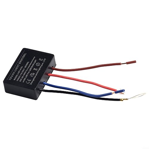 Touch Light Switch Table Lamp Dimmer, AC 220-240V 50/60Hz 1A Black for Incandescent and LED Lamps 3-Way Dimming Control for Light Bulb, Sconces, Room