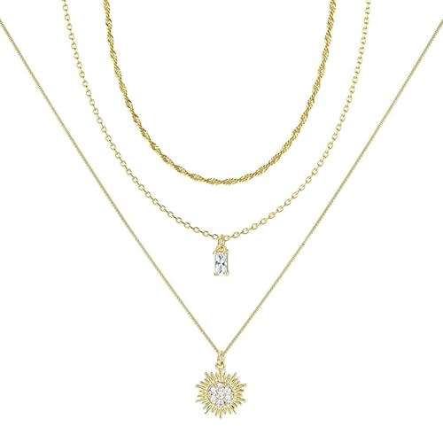 【Altri Modi di Indossare】Le collane a strati in oro con catene di estensione sono un design semplice e super classico, puoi indossarle insieme o come collane separate, o con altre catene preferite come set di strati o scegliere un gingillo per la catena che ti piace.