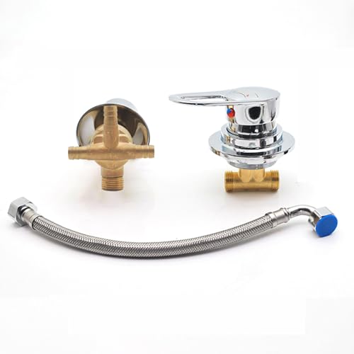 2/3/4/5 Way Split Shower Diverter Valve, Solid Brass Cold & Hot Water Mixer Bathroom Faucet Tap, Thread/Intubation Bathtub Tap for Shower Cabin/Steam Room (Intubation 3 Way)