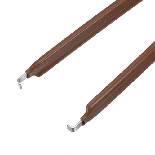 Image of uxcell IC Puller Chip Extractor Stainless Steel with Insulated Vinyl Grip Coffee 5 Pack