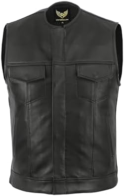 Gilet Motociclista Uomo In Denim - Doppia Chiusura, 8 Tasche, Interno Traspirante, Stile Robusto E Funzionale - Foto 2