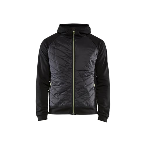 Sudadera híbrida Blaklader 346325269933XS, tu aliada en negro y amarillo para el exterior