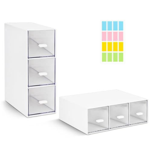 2 Pcs Plastic Tea Bag Organizer, Stackable Acrylic Tea Box