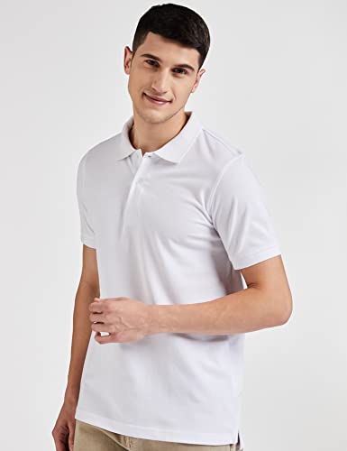 Image of Amazon Brand - Symbol Men's Cotton Rich Solid Polo Tshirt | Collar Tshirts | Half Sleeves | Plain-Regular Fit (Available in Plus Sizes and Combo Pack of 2)