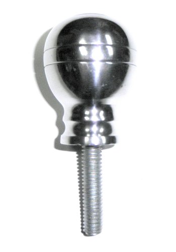 JWL (1) Cane Walking Stick Handle Shift Knob Ball Style Cast Aluminum with Threaded Rod Connector