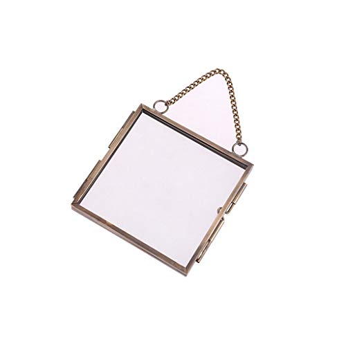 ガラス金属写真額縁ぶら下げ花植物ディスプレイホルダー家の装飾フォトフレームコラージュ壁の装飾のため