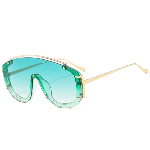 Lunettes de soleil oversize pour femme avec verres monobloc rétro et protection UV400