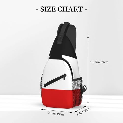 Men'S Crossbody Sling Backpack Old Flag Of The German Empire Chest Bags Casual Sport Travel Hiking Daypack3