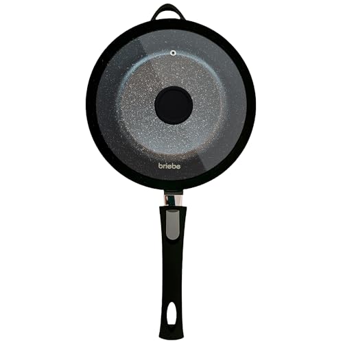 briebe Induction Cookware Set 10 Pieces, 3 Cast Aluminium Casseroles Dish + 2 Frying Pans, Non-Stick ILAG Granitec PFOA-Free, Set of Pots and Lids Glass, Silicone Gloves, Ceramic Hob, Gas, Oven - Image 19