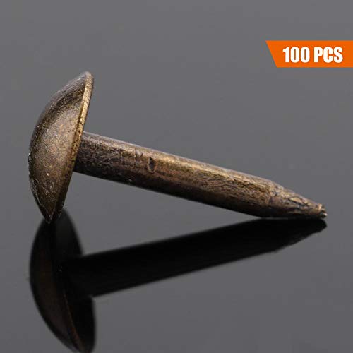100 Stück Polsternägel im Vintage-Stil, für Möbel, Sofa, Nieten, Nägel für Möbel, Trommeln, Holztüren (6 x 12 mm)