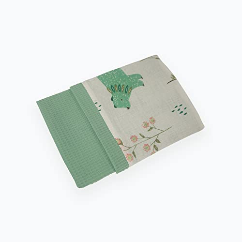 Bloomstar Muslin Waffle Baby Blanket 25X31 Reversible Crib Receiving Blanket Newborn Nursery Cover Soft Kid Lightweight Unisex Toddler Bed Basket Blanket Swaddle 4 Seasons Breathable Travel Stroller #TOP6