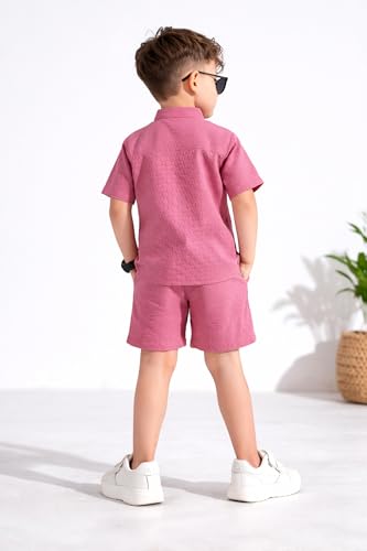 Image of Fashion Dream Boy's Cotton Blend Solid Clothing Set