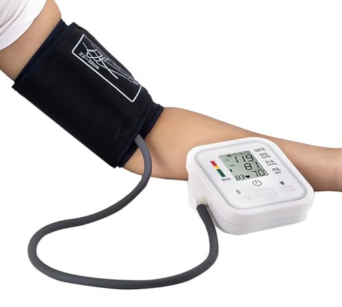Etelux Huapa Tensiómetro para brazo con manguito, Tensiómetro de Brazo Digital, Brazalete de 22-32 cm, con 2 Usuarios de Memoria