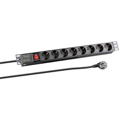 Multiprise 19 1HE 8 x CEE 7/3 EFB-Elektronik en aluminium pour optimiser le câblage de votre baie