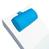 Headrest pillow for patio chaise lounge, in pool lounger on ledge with non-slip weighted tail and cellphone pocket, quick drying outdoor for all weather pool furniture and loungers (Havelock Blue)