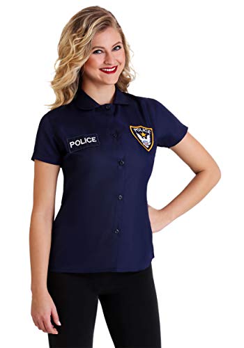 Fun Costumes Women's Police Shirt X-Large Blue