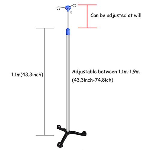 Support de perfusion en acier inoxydable durable pour blocs opératoires - 2