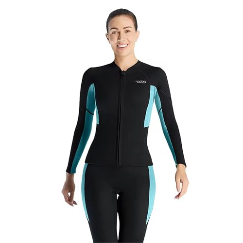 Chaqueta de neopreno para hombre y mujer WYYHAA 1.5MM, ultra elástica y cálida, manga larga para buceo, snorkel, surf, kayak y canotaje miniatura 1