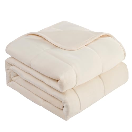 L'AGRATY Cobertor pesado – 152 x 203 cm, 6,8 kg, macio, respirável, pesado, cobertor, com contas de