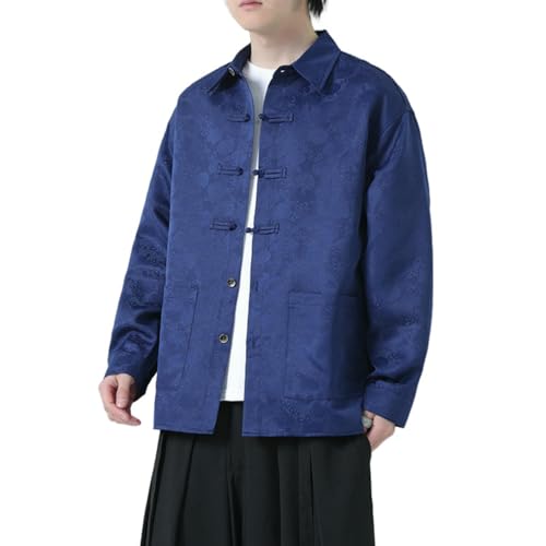Chemise à manches longues pour homme coupe ample et col carré offrant un confort absolu