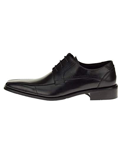 DTI Men's Leather Shoes Modern Business Dress Oxford Lace-Up Z6055 Black4