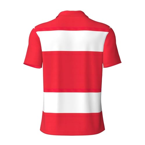 Polo manches courtes drapeau autrichien aux finitions soignées - 4