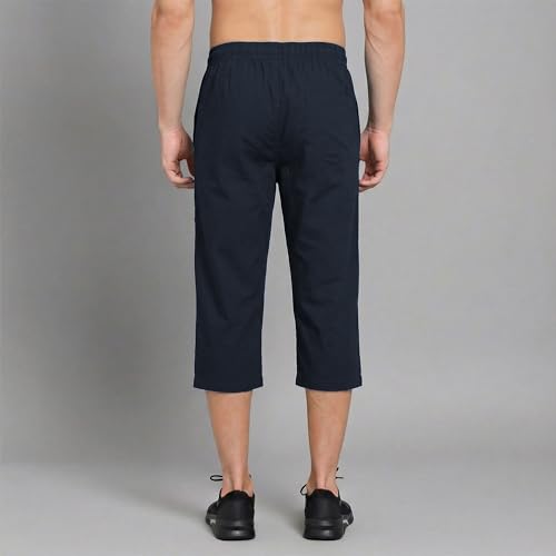 Image of Amul Comfy Men's Cotton Rich Solid Capri