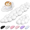 TECKNET Cloud – Juego de reposamuñecas para teclado, reposamuñecas Cloud con base antideslizante, almohadilla de muñeca de piel sintética para teclado con espuma viscoelástica ergonómica para