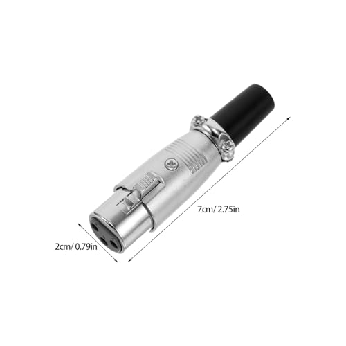 Conector de micrófono XLR de 3 contactos SOIMISS adaptador hembra de audio 2