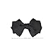8.5cm Bridal Wedding Black Cream Red Nude Blue Pink Wild Ribbon Bow Butterfly Shoe Clips (Black)