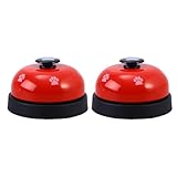 UKCOCO 2 Stück Haustier Trainingsglocken mit Fußabdruckmuster Kunststoff Welpen und...