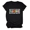 Women's T-Shirts,Casual Printed Loose Fit Short Sleeve T Shirt for Breathable Everyday Top with Round Neckline and Comfortable Soft Black #1
