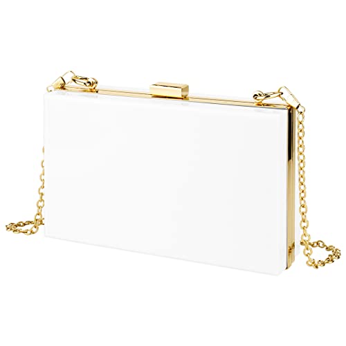 Andaz Press Blank Acrylic Clutch Purse for Women, Bride, Mrs.,