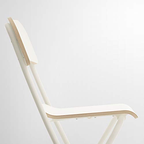Tabouret de bar pliable avec dossier Franklin assise blanche 63 cm