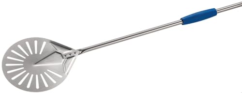 GIMETAL I-20F/75 pelle à pizza pelle à pizza professionnelle pelle à enfourner pizza pelle à enfourner Tête Perforée De Ø 20 cm Manche : 75 cm Acier...