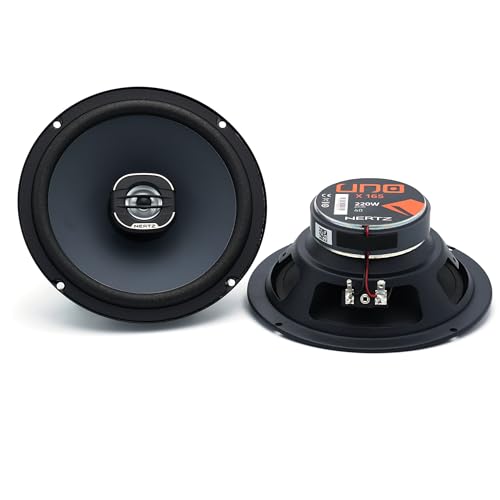 Hertz X 165 – 2-Wege Koaxiallautsprecher 165 mm, 220 W Peak, 4 Ohm, Hochtöner mit Neodym-Magnet, Tiefmitteltöner mit Presspapiermembran, Car Hi-Fi Upgrade