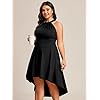 Ever-Pretty-Womens-Summer-A-Line-Halter-Plus-Size-Sundresses-Causal-Cocktail-Dress-01782-PZ Ever-Pretty Sexy Knee Length Empire Waist A Line High Low Plus Size Graduation Dress Black L