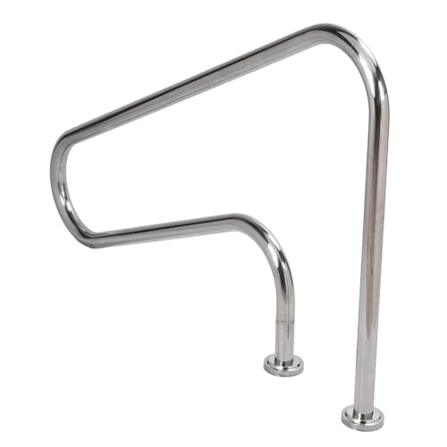 Pool Railing,Pool Handrail,Swimming Pool Stair Rail,304 Stainless Steel with Quick Mount Base,250 LBS Load Capacity,for Indoor Outdoor Pool Water Park